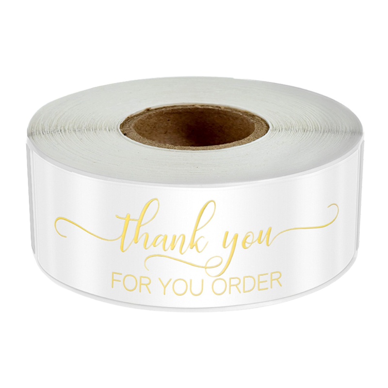 Bộ 120 Miếng Dán In Chữ Thank You for Your Order Trang Trí Hộp Kẹo