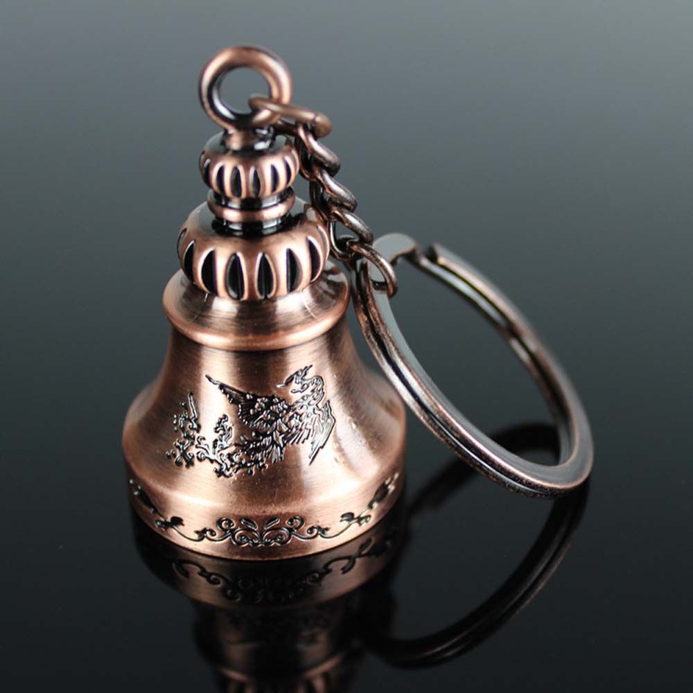 Móc khóa hình chuông gió may mắn bằng kim loại nhiều màu VANES1