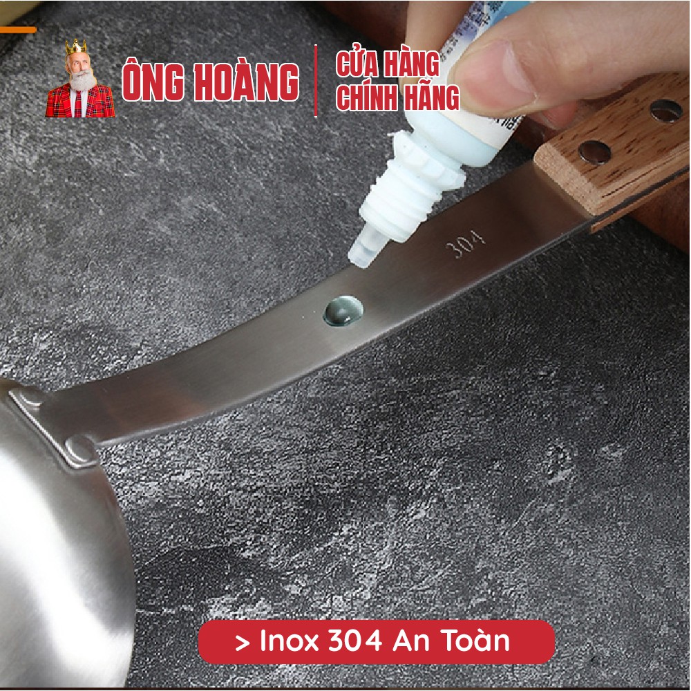 Muỗng canh lọc dầu mỡ Inox 304, muôi vá giá múc canh bảo vệ sức khỏe