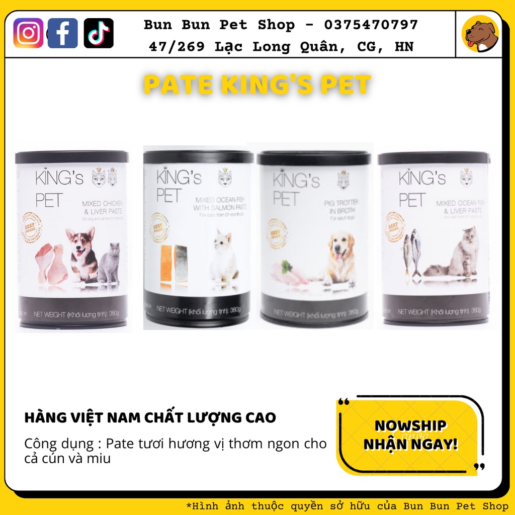 Pate tươi King’s Pet (Kingspet, Kingpet) cho chó mèo