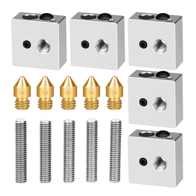 Set 15 Phụ Kiện Đầu Phun MK8 0.4mm M6 Cho Máy In 3D