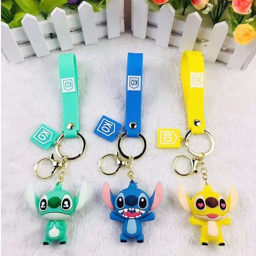 LANFY Móc Khóa Silicon Hình Stitch Hoạt Hình Dễ Thương