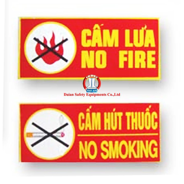 Bộ cấm thuốc cấm lửa (2 tấm)
