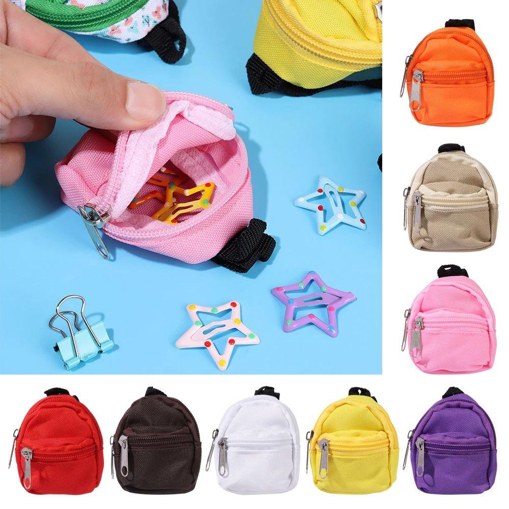 CLEOES Ba Lô Mini Có Khóa Kéo Cho Búp Bê Tỉ Lệ 1 / 6