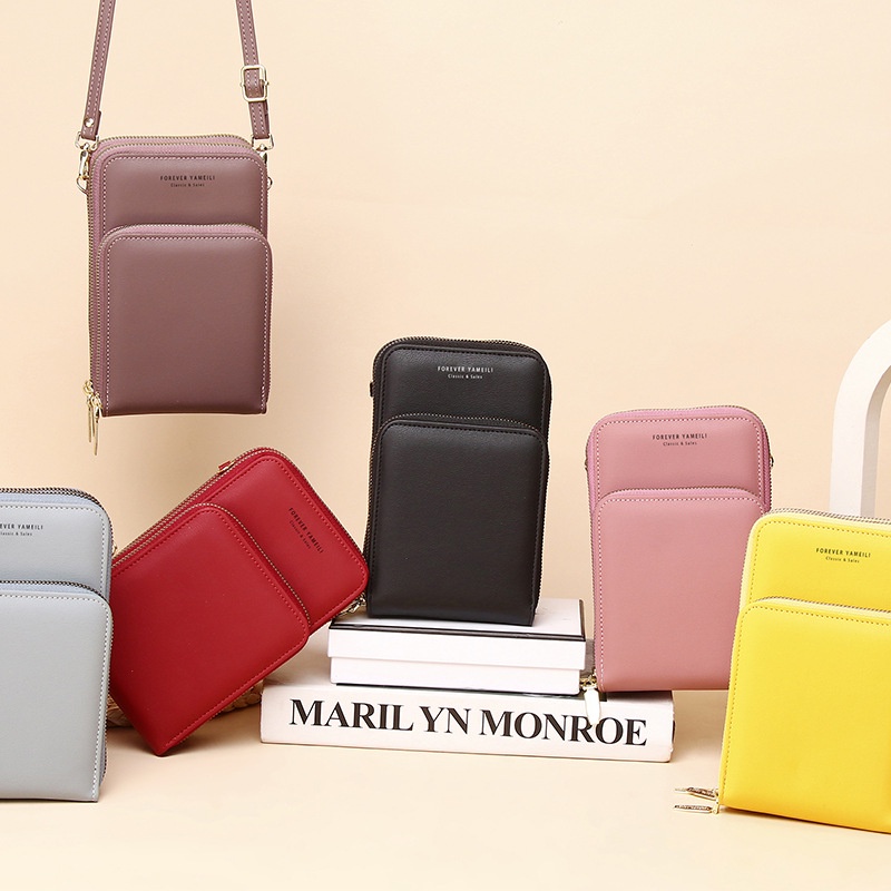 Túi đeo vai IELGY sức chứa lớn màu trơn đa năng thời trang cho nữ