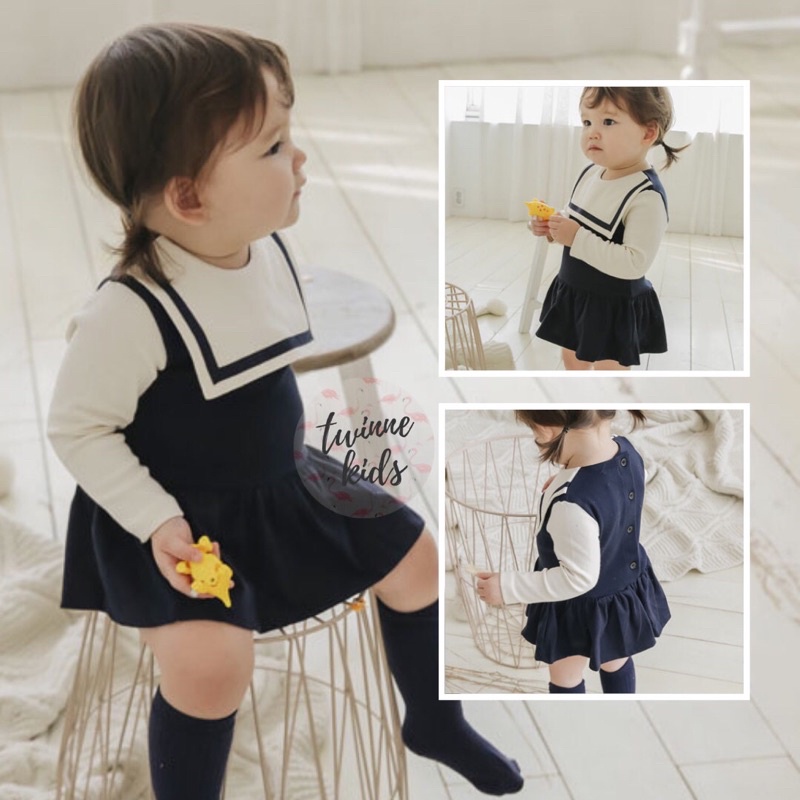 [Jenny Baby] Váy liền thân, romper sơ sinh, váy trẻ em phong cách Hàn Quốc chất liệu cotton co giãn cho bé 3-24 tháng