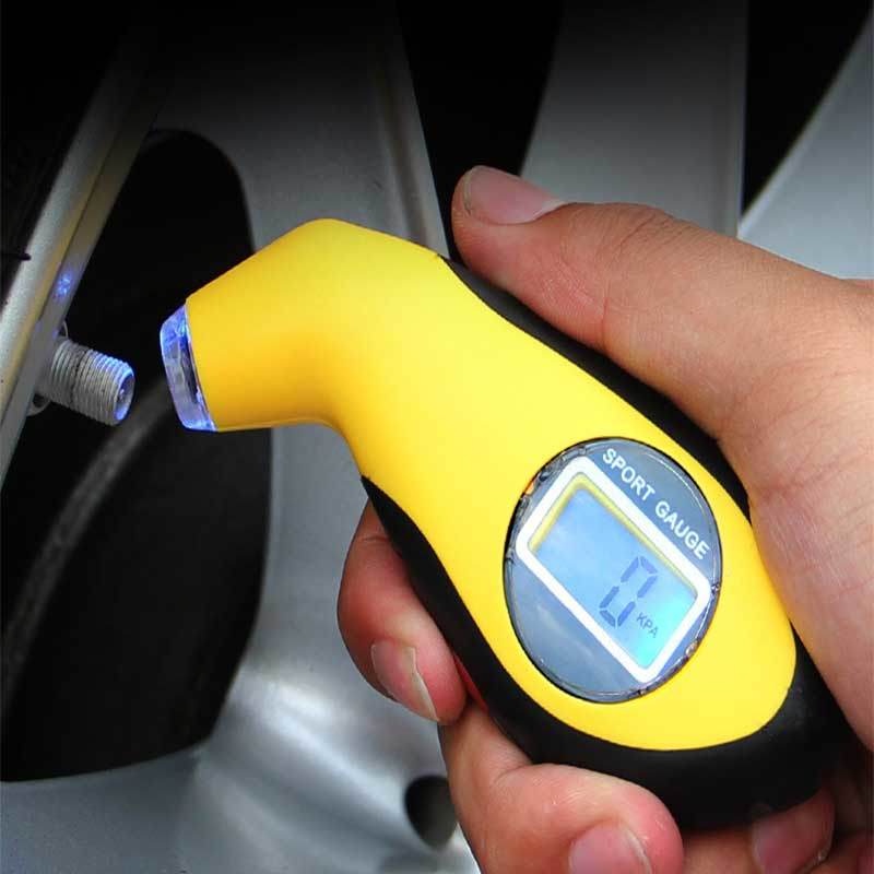 [Tire Pressure Gauge Meter] [Tire Tester Tool With Digital LCD] [LED Air Pressure Gauge Tester]