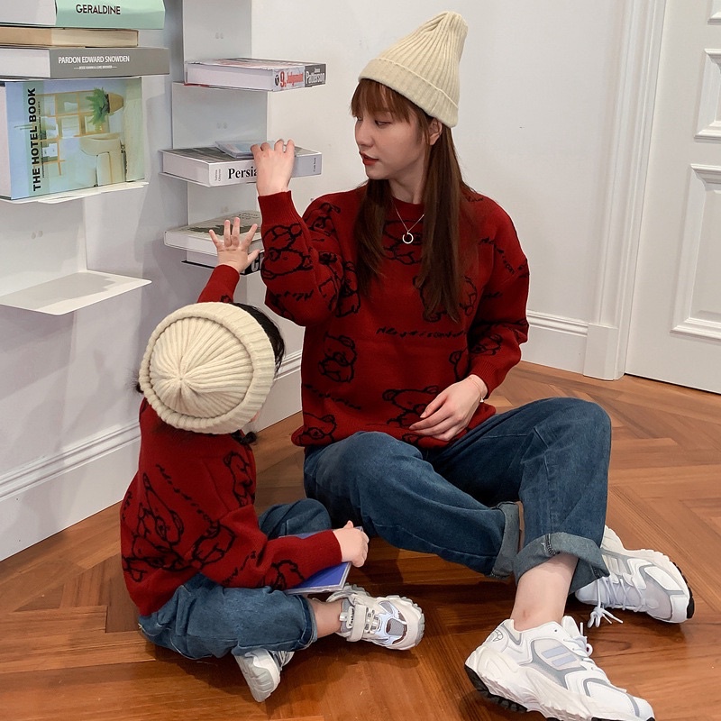 Áo len gia đình, áo len gấu QCCC