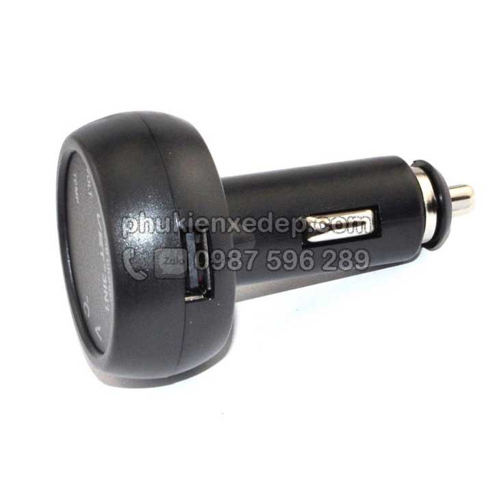 Tẩu sạc ô tô ⚡FREESHIP⚡ báo điện áp và nhiệt độ