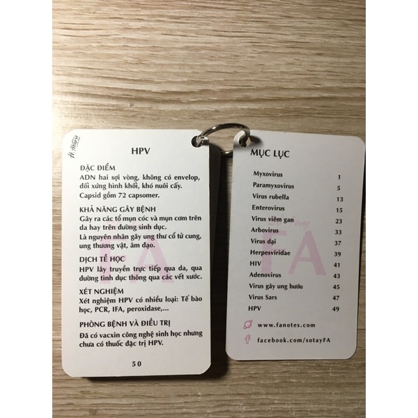 Sổ tay FA vi sinh - Virus//flashcard vi sinh- Virus