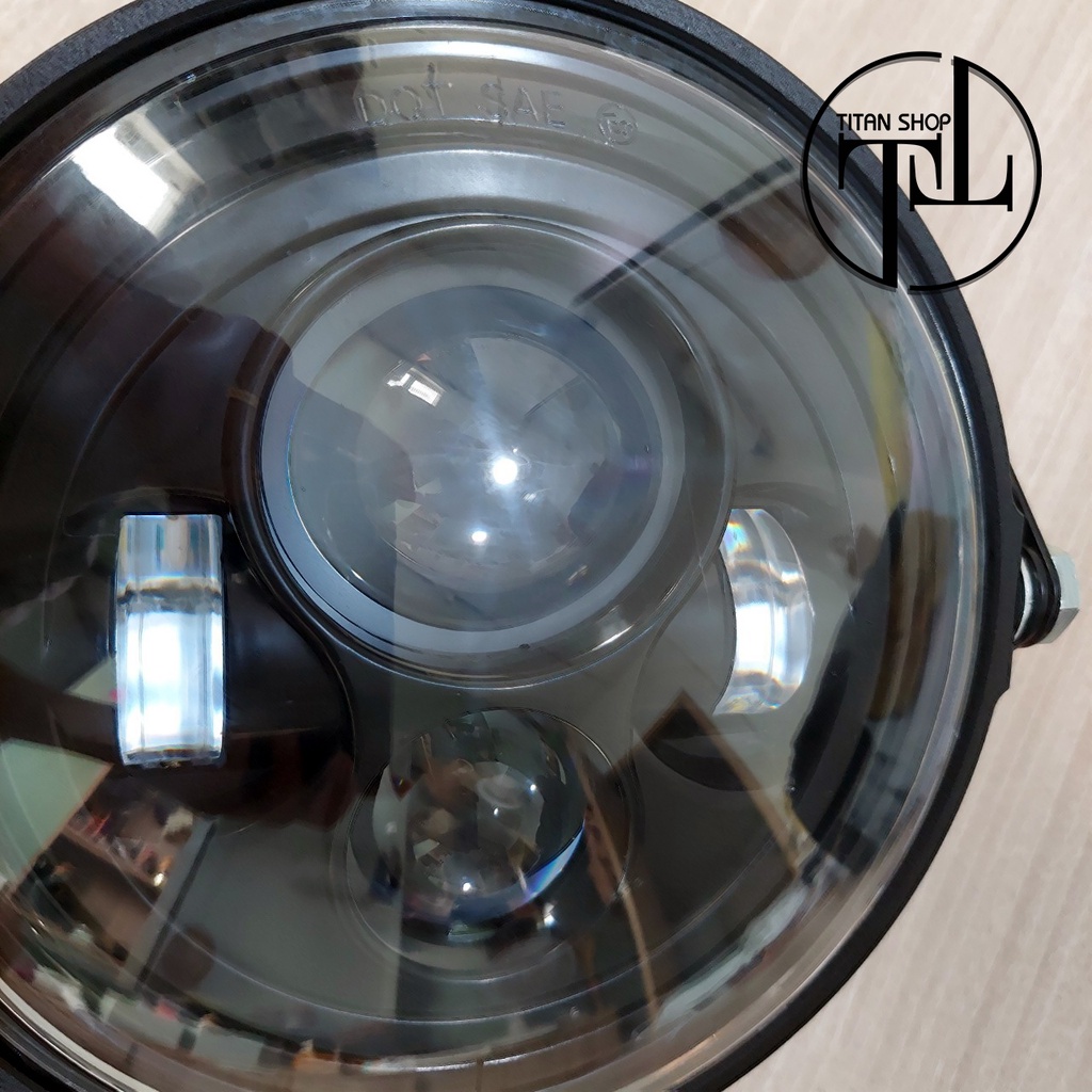 Full Bộ Đầu Đèn Led Pha Gắn Được Hầu Hết Các Loại Moto - Đèn Pha Led - Đâu Đèn Tròn Moto - Đầu Đèn Độ