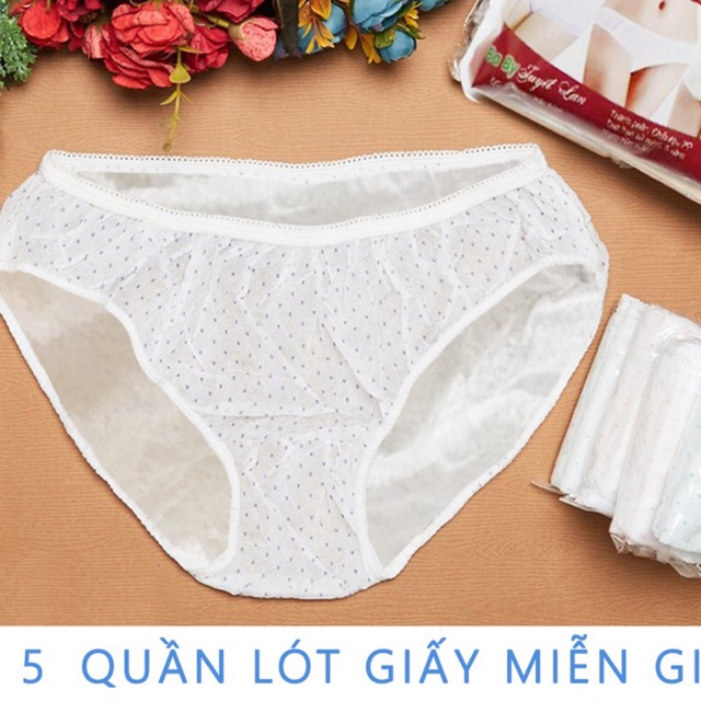 Quần lót giấy cao cấp Baby Tuyết Lan (Sét 5 chiếc) Sử dụng 1 lần cho Mẹ sau sinh, hoặc Đi du lịch.