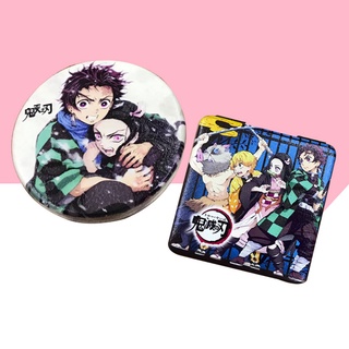 Gương Kimetsu no yaiba gương bỏ túi cầm tay 2 mặt dễ thương tiện lợi quà tặng độc đáo