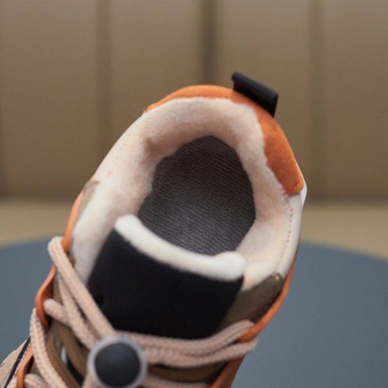 Giày Thể Thao Mùa Đông Bằng Cotton Lót Lông Cừu Trọng Lượng Nhẹ Thoải Mái Dễ Phối Đồ Phong Cách Hàn Quốc Cho Trẻ Em