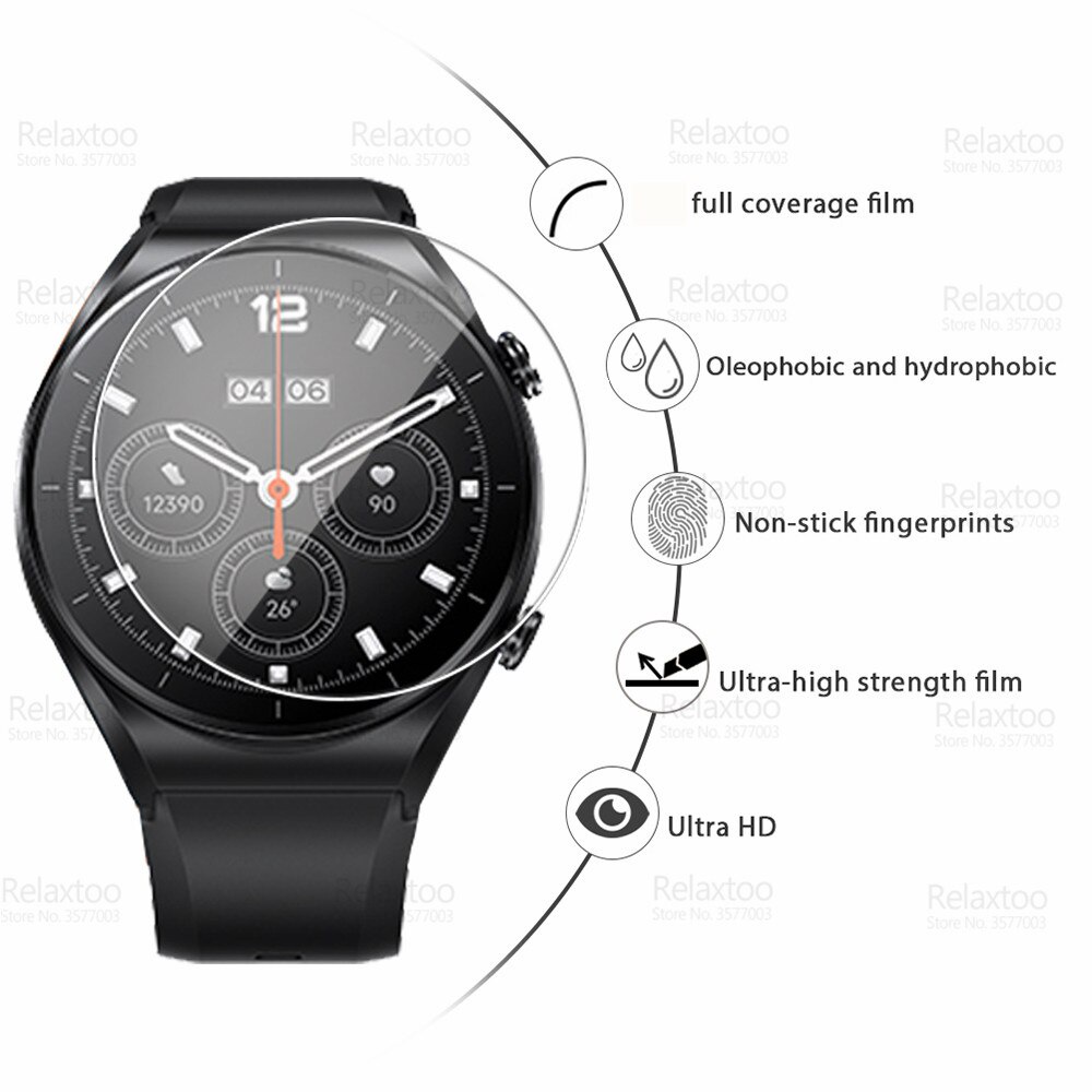 Set 3 trong 1 kính cường lực 9D bảo vệ màn hình đồng hồ Xiaomi S1 Xiaome Mi WatchS1 S 1 SmartWatch 9H HD