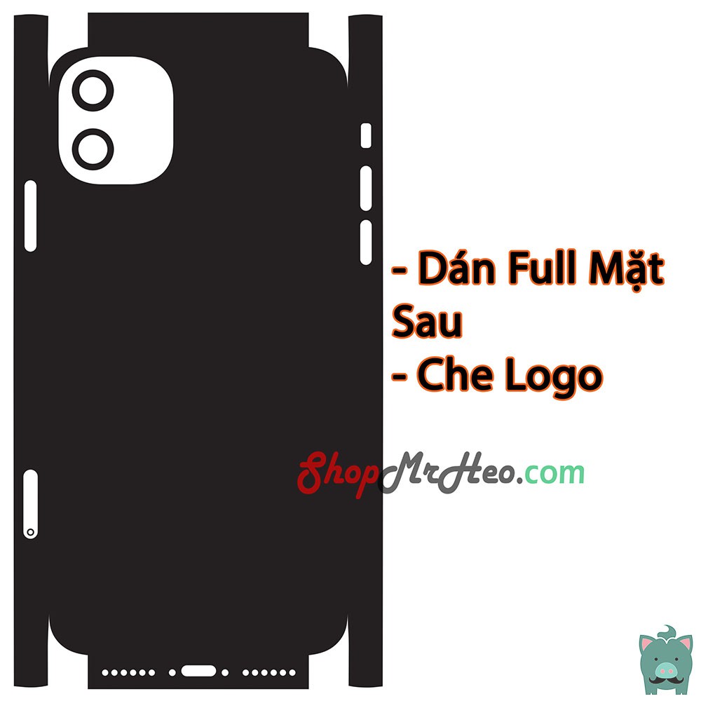 (Mua 1 Tặng 1) Skin Dán Mặt Sau Lưng Full Cạnh Iphone 11