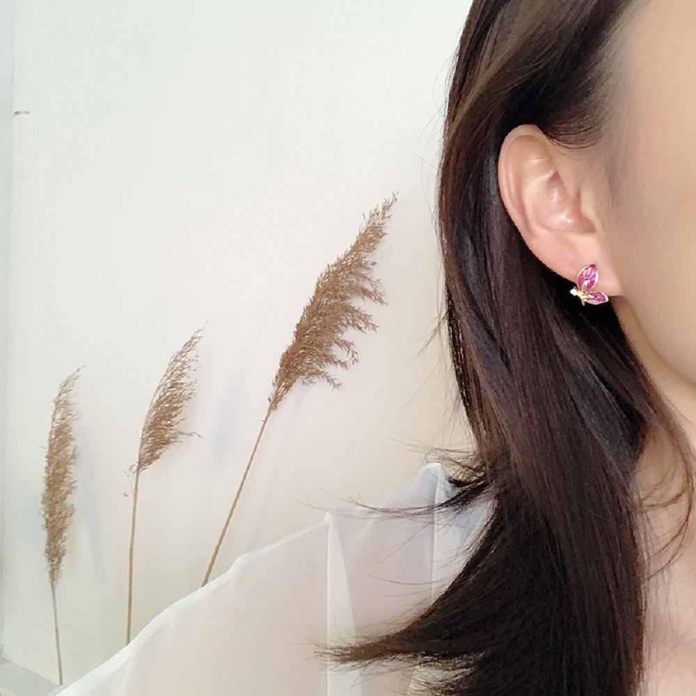 Khuyên Tai Hình Bướm Đơn Giản Cho Nữ|Bông Tai Dáng Dài Phong Cách Thời Trang