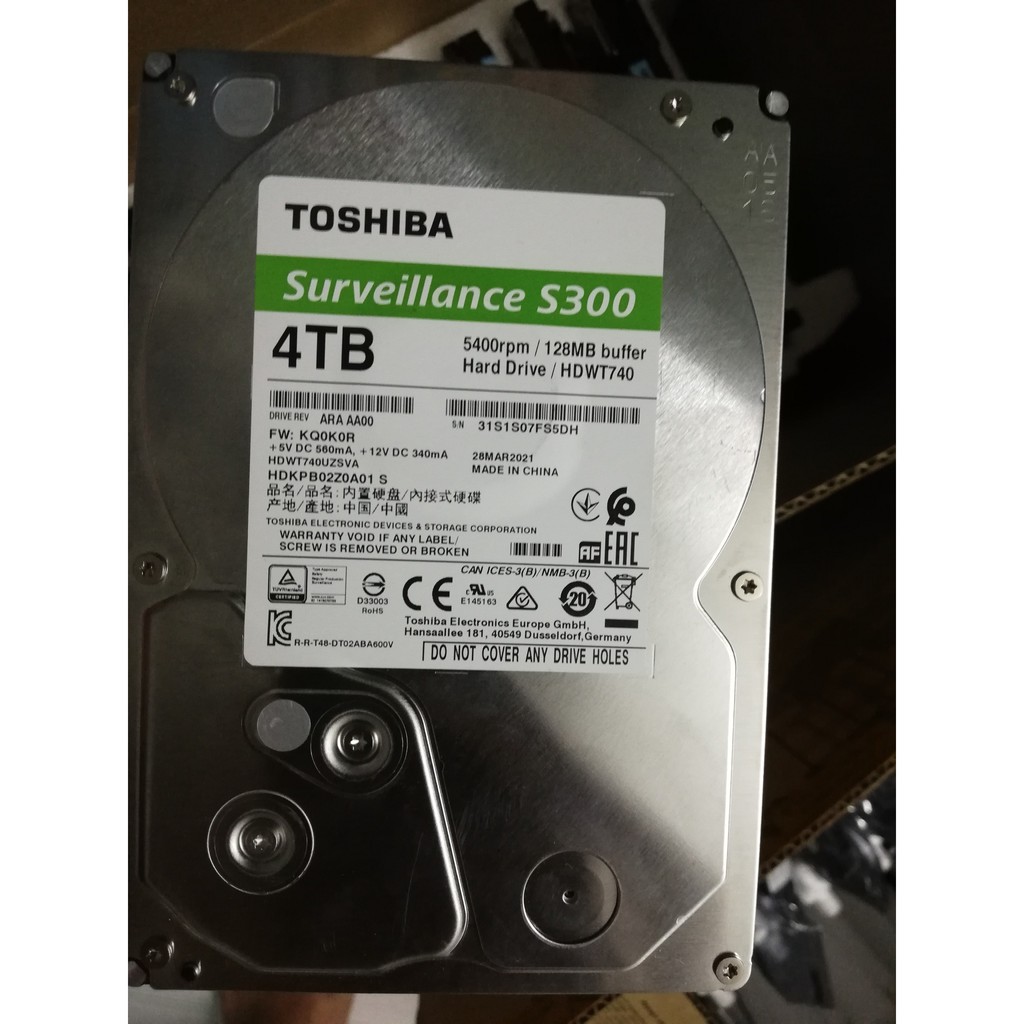 Ổ cứng 4TB Toshiba S300, chuyên dụng chạy 24/24