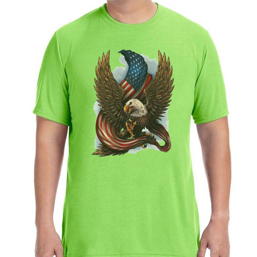 Áo thun Nam AZ - Đại bàng Mỹ Eagle America 3D - Form Rộng BIGSIZE F62