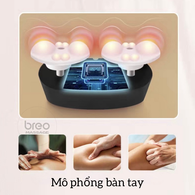 Máy Massage Chân Không Dây Cao Cấp Breo CF-003 Chườm Nóng Trong Khi Mát xa, Bấm Huyệt 4D Thích Hợp Với Mọi Bàn Chân