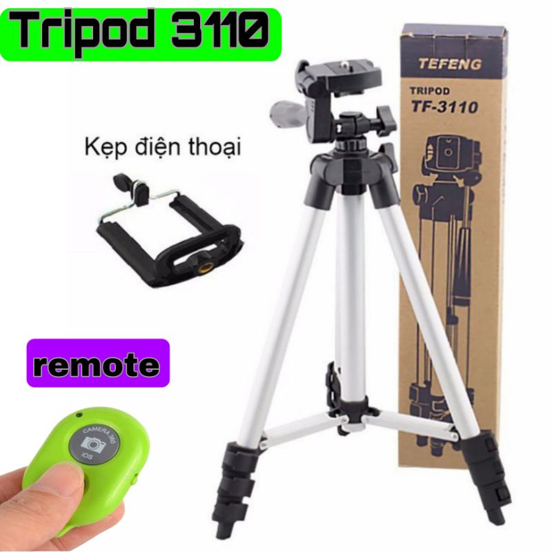 Giá đỡ tripod 3 chân TF_3110 chó điện thoại có remote