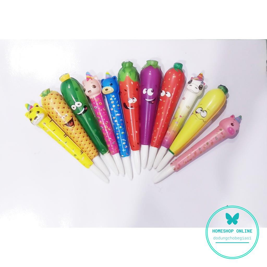 Bút squishy bút bóp hình thú bơ viết dễ thương đa dạng mẫu tha hồ lựa chọn Hàng bán shop siêu đẹp