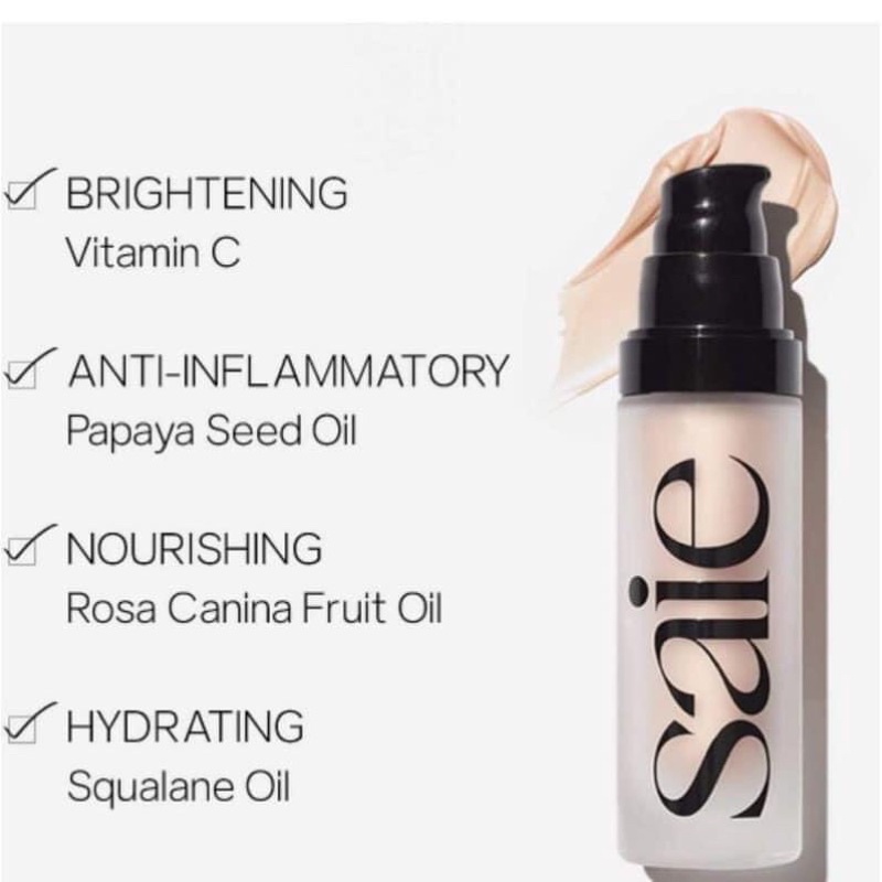 Kem lót bắt sáng căng bóng tự nhiên Saie Glow Super