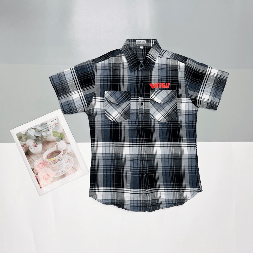 (HCM) ÁO SƠ MI NAM CARO TAY NGẮN THỜI TRANG PHONG CÁCH HOTTREND DÀNH CHO CÁC ANH EM BẠN TRẺ KME FASHION