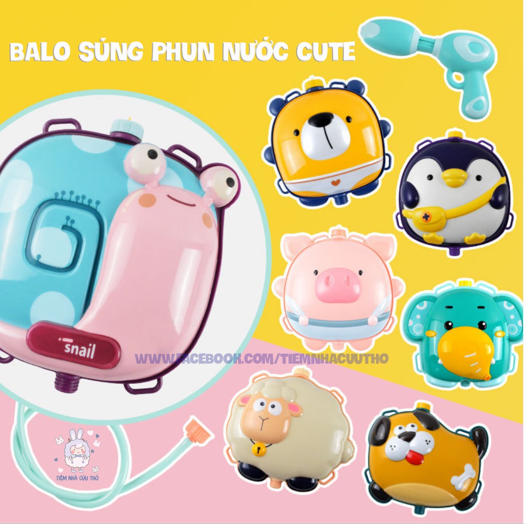 Balo Súng Nước Cute Cho Bé Mùa Hè Sôi Động