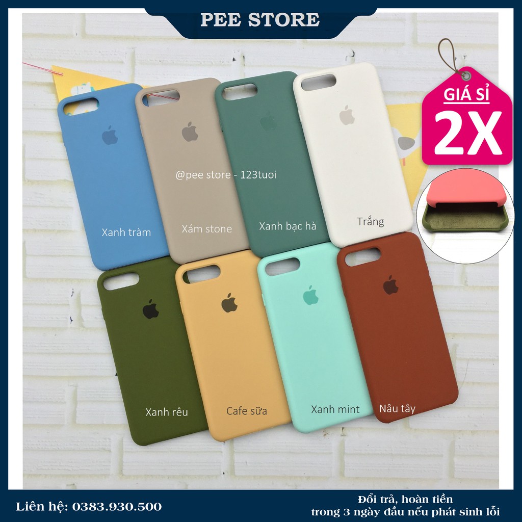 ỐP IPHONE SILICON CHỐNG BẨN LOGO TÁO - 8 MÀU | BigBuy360 - bigbuy360.vn