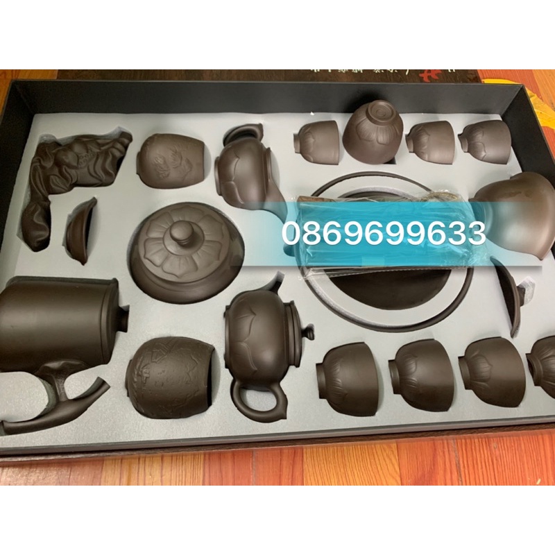 Ấm Chén Tử Sa Nghi Hưng  ⚡ XẢ KHO ⚡ Bộ ấm chén cao cấp có vali đựng phù hợp mang đi làm quà tặng