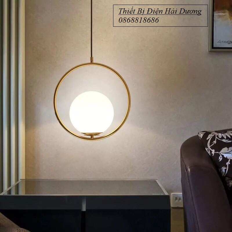 Đèn thả trần mặt trăng TN158 hiện đại - Chao thủy tinh cao cấp - Tô điểm không gian sống-Bảo hành 12 tháng-Bao Gồm Bóng