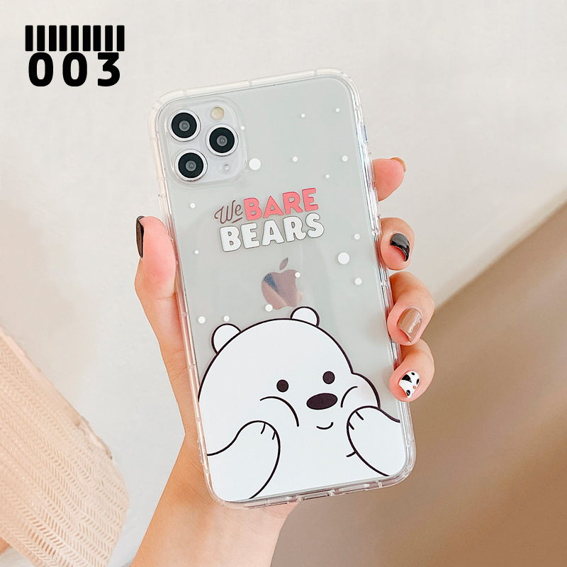 Ốp lưng Realme C1 C2 C3 C3i 5 5i 5s 6 6i 6 Pro 7 7i 7 Pro C11 C12 C15 Hộp đựng vỏ điện thoại TPU gấu bông tuyết dễ thương