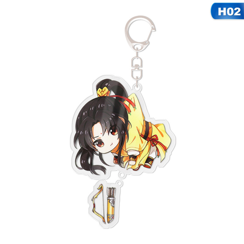 flowersqueen Móc Khóa Gắn Mặt Hình Nhân Vật Anime Dễ Thương