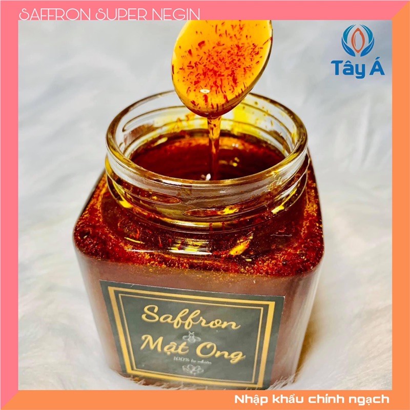 Saffron ngâm Mật ong Bạc hà/200-300-500ml/Bahraman Tây Á