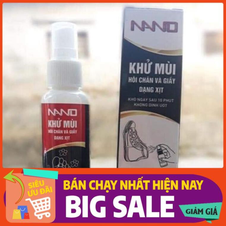 Xịt khử mùi hôi chân nano, xịt mũ bảo hiểm- Khử mùi hôi giày, hôi chân triệt để.