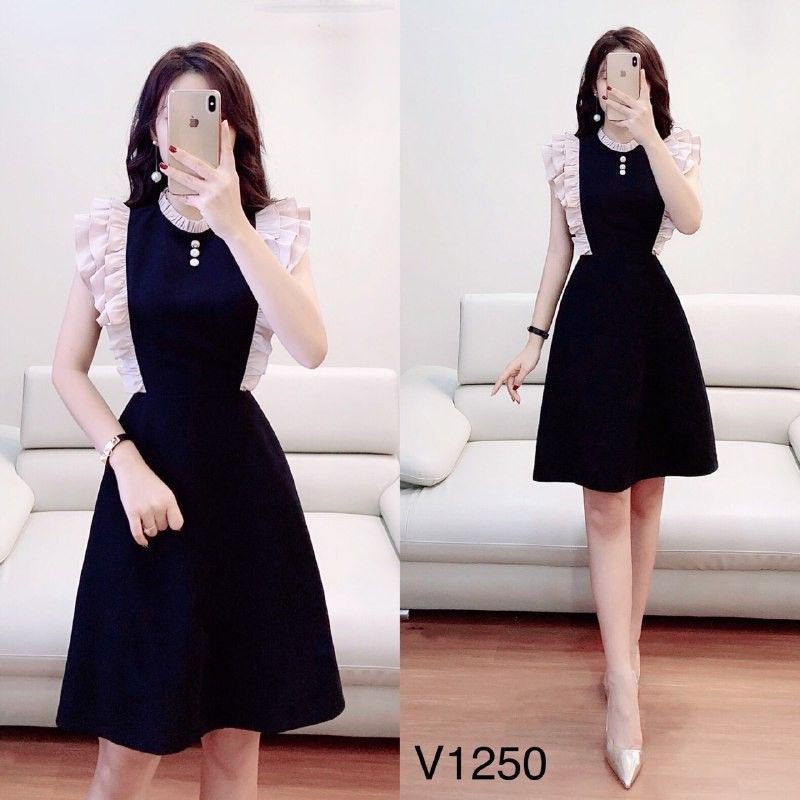 Đầm đen cánh tiên - Váy thiết kế dáng A