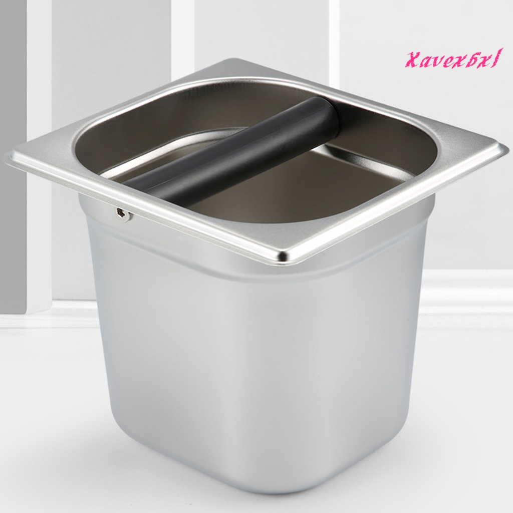 XEL-Coffee Grounds Container Eco-friendly Large Capacity Stainless Steel Coffee Knock Box Supplies for Household