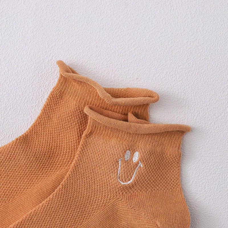 [SET 5 ĐÔI] Vớ Nữ Cổ Ngắn Cao Cấp Họa Tiết Cute, Tất Nữ Cotton mềm mịn, thoáng mát khử mùi