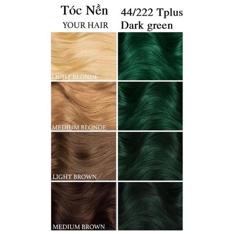 Tuýp Thuốc Nhuộm Màu Xanh Rêu Đá 44.222 Tplus Dark Green Hair Dye