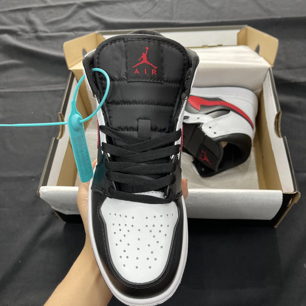 Giày Jordan 1 Mid Black Chile Red | BigBuy360 - bigbuy360.vn