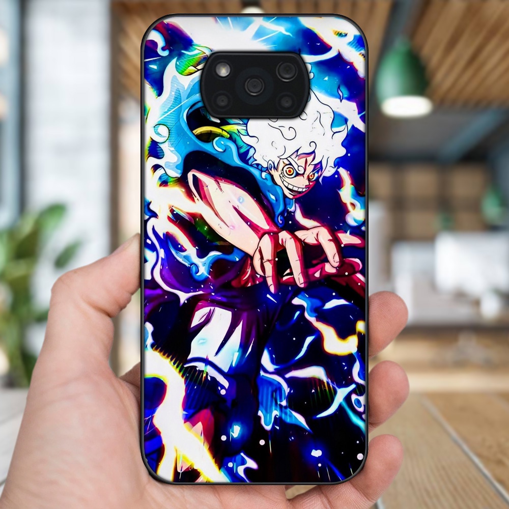 Ốp lưng Xiaomi Poco X3, Poco X3 Pro, Poco X3 NFC viền đen in hình Luffy One Piece