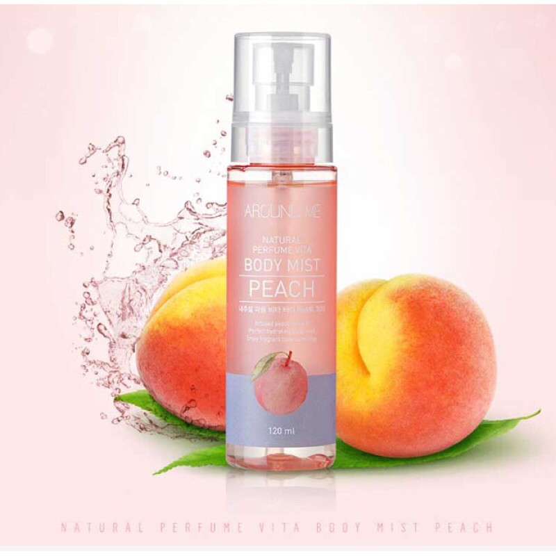 Xịt thơm dưỡng da toàn thân hương Đào - AROUND ME Natural Perfume Vita Body Mist Peach | BigBuy360 - bigbuy360.vn