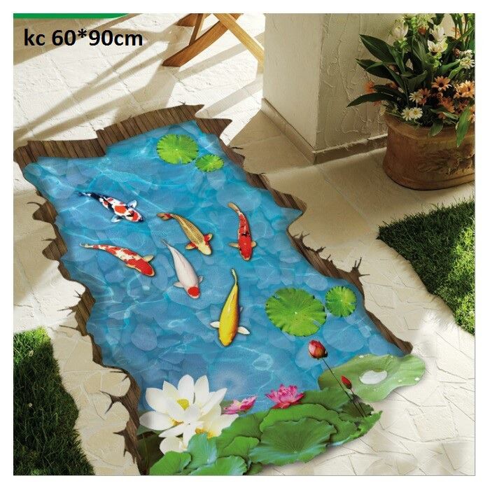 DECAL DÁN TƯỜNG AO CÁ 3D