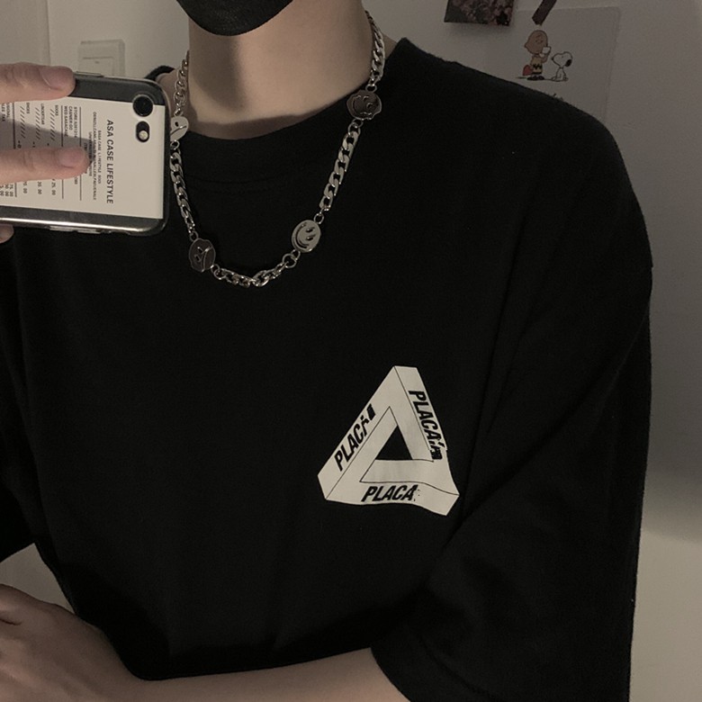 Vòng cổ nam nữ unisex hip hop, dây chuyền nam màu bạc titan không gỉ thời trang ngầu