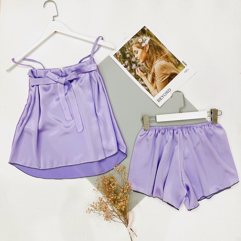 Bô đồ ngủ xếp li vải lua nhật- shop Thảo Tiên