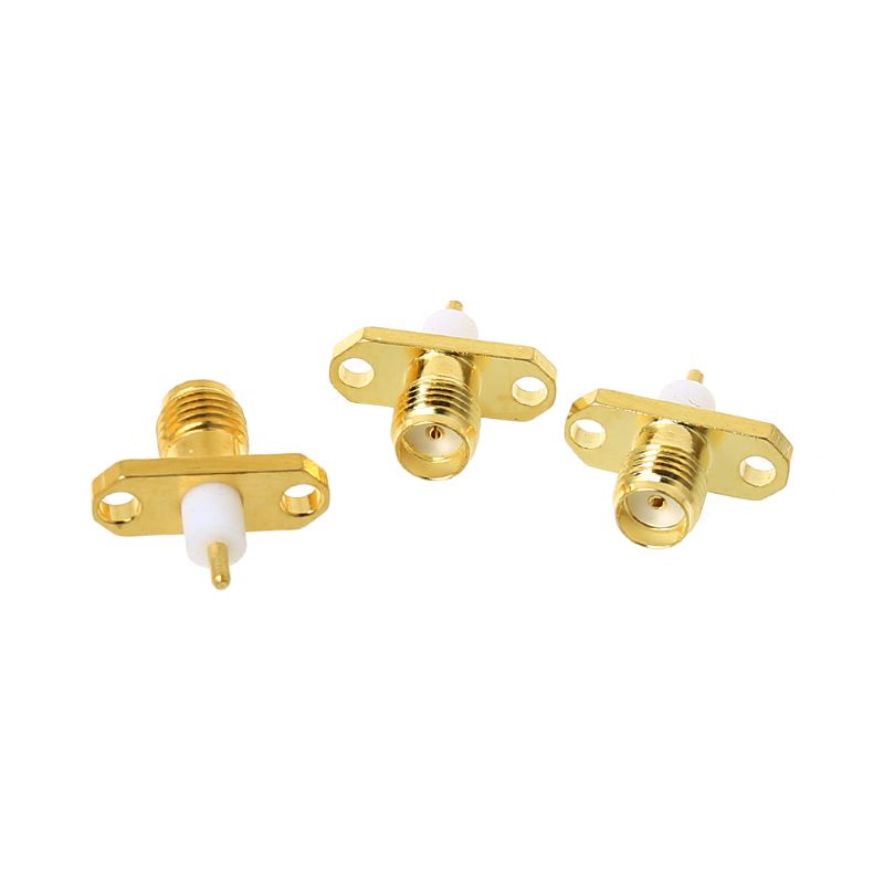 Set 10 Đầu Nối SMA Cái 2 Lỗ PTFE RF Chuyên Dụng
