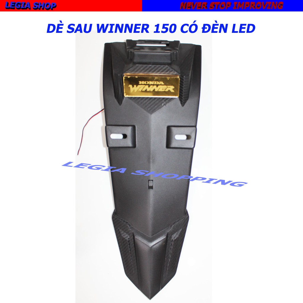 DÈ SAU - CHẮN BÙN ĐỘ CÓ ĐÈN GẮN XE HONDA WINNER 150 KIỂU FZ