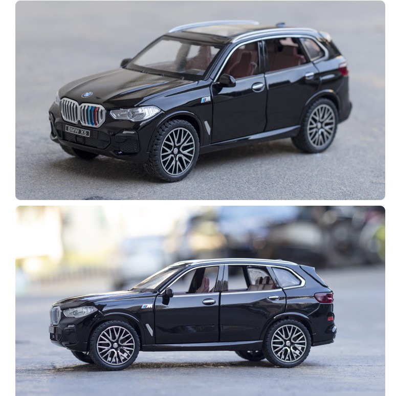 Mô hình xe ô tô BMW X5 tỉ lệ 1:32 xe bằng kim loại mở các cửa có âm thanh và đèn xe đồ chơi trẻ em