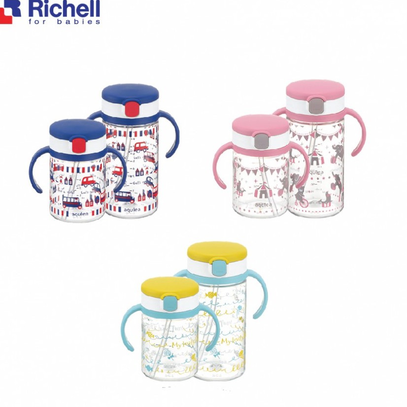 Bộ hai ống hút Richell S-2 chất liệu silicone mềm chịu nhiệt